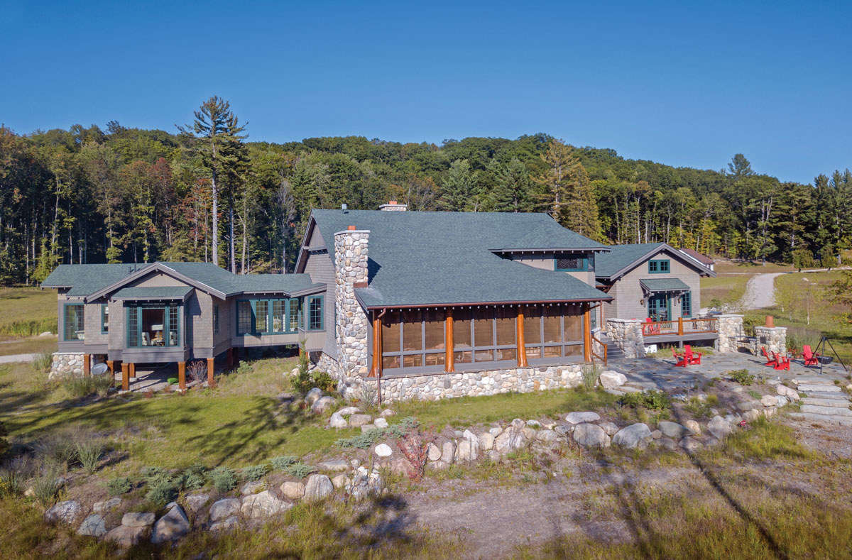 The Michigan Adirondack lodge, Torch Lake, Kalkaska County, Bespoke Homes LLC, Via Design Inc., Francesca Owings Interior Design LLC, Photography courtesy Jeff Tippett