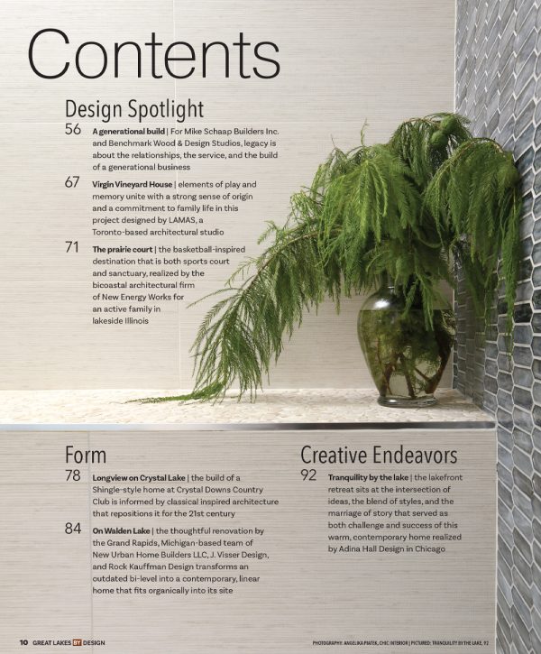 Great Lakes By Design Magazine: Crafted Lodging, Volume 9, Issue 3 - Image 3